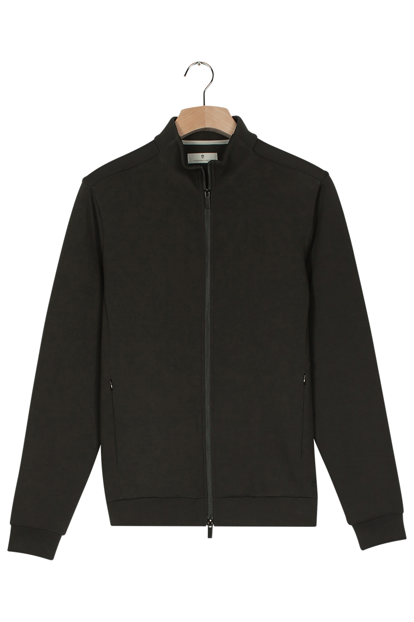 Thomas Maine Dark Green Full Zip Jumper