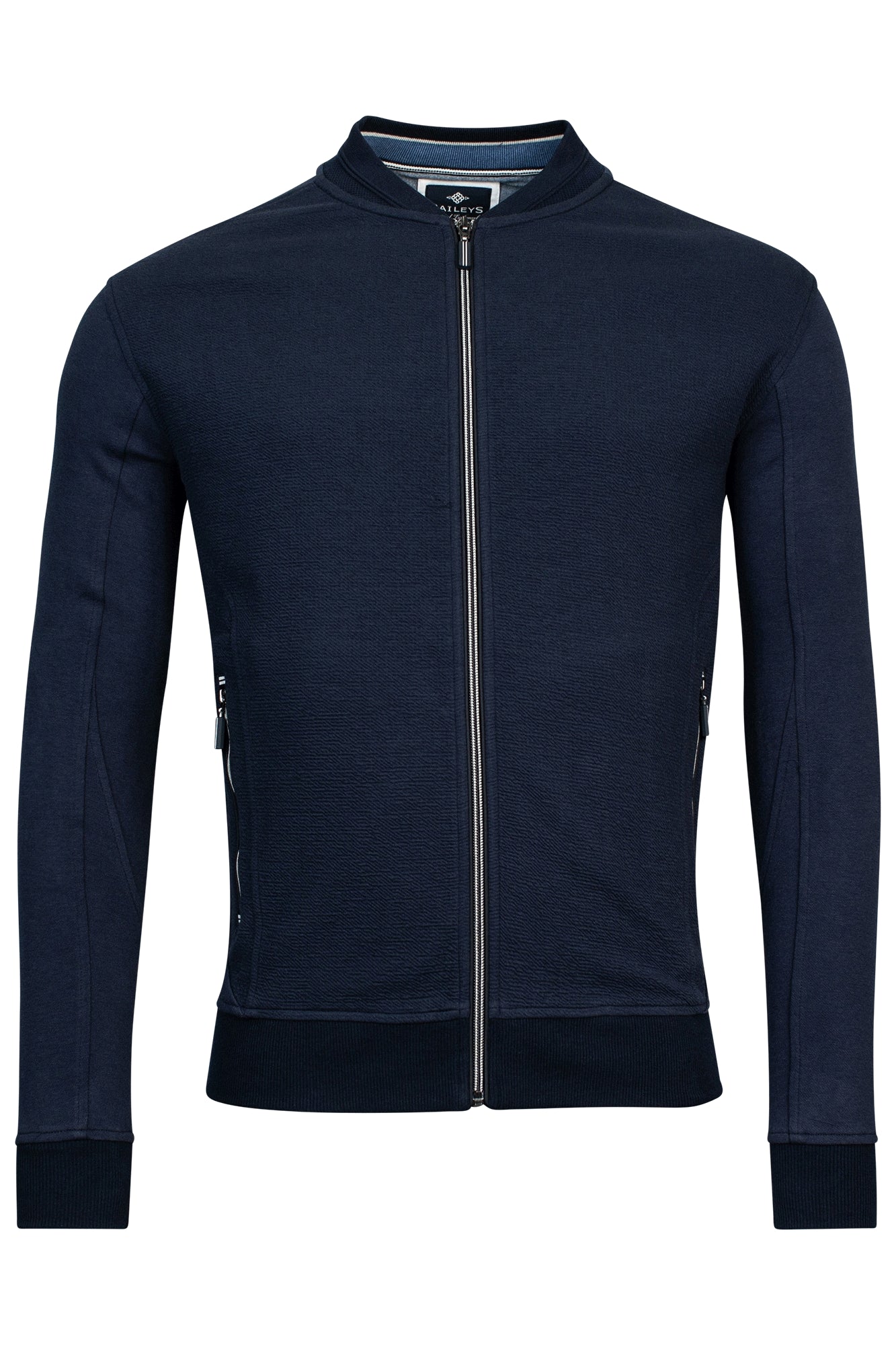 Baileys Navy Full Zip Jumper