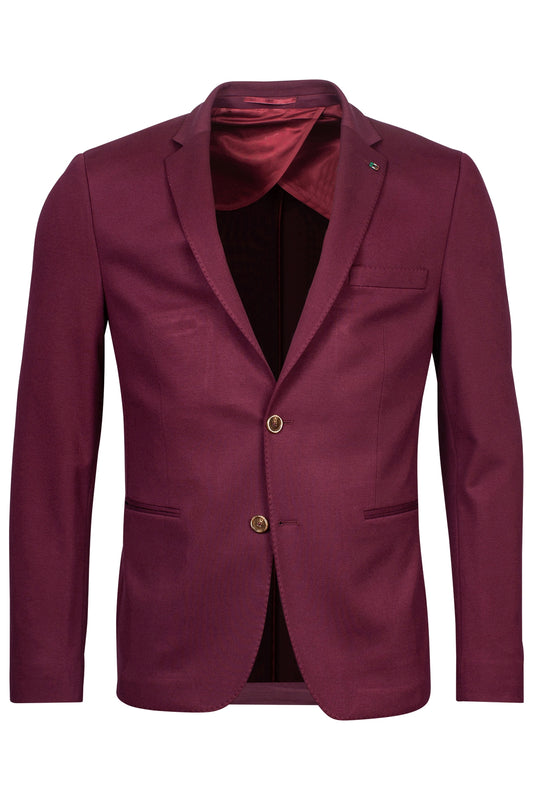 Giordano Burgundy Woven Stretch Blazer