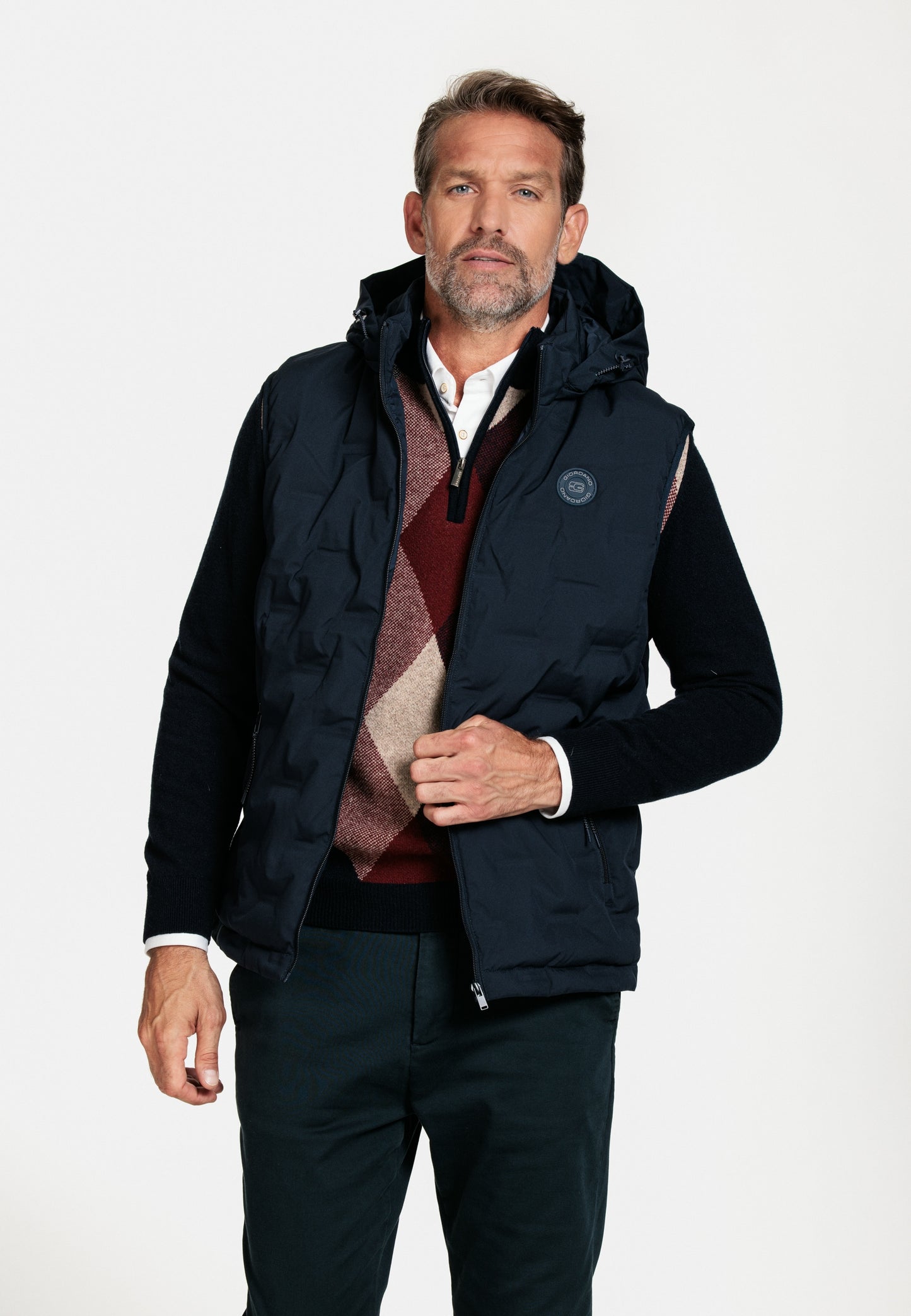 Giordano Navy Down Filled Gilet