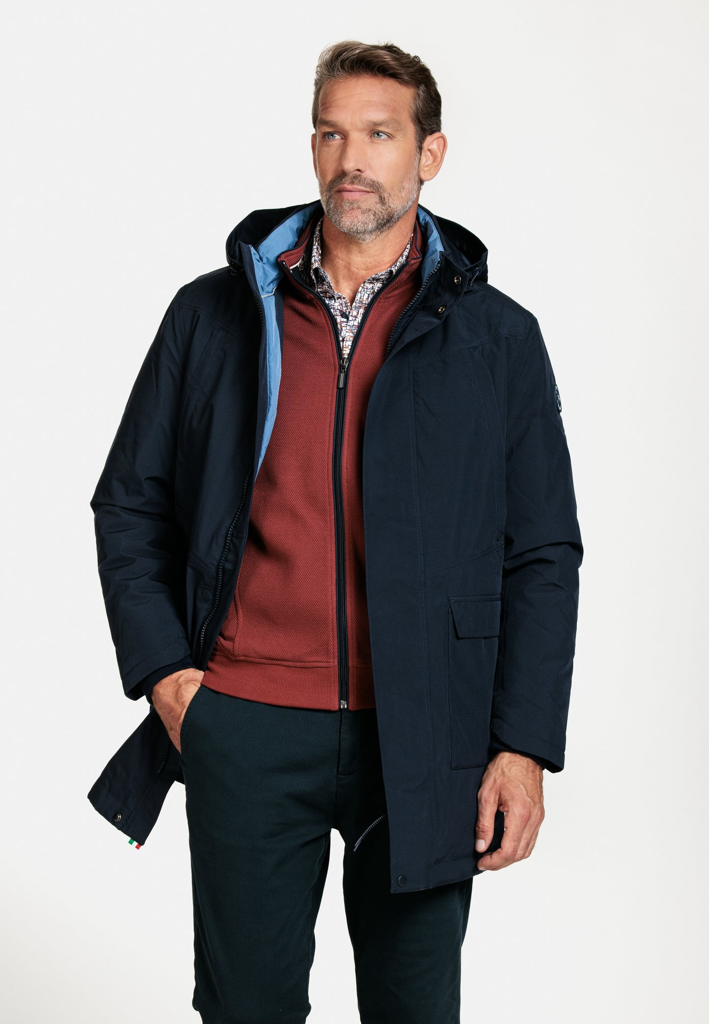 Giordano Navy Waterproof Coat