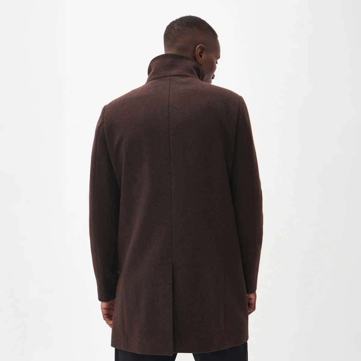 Matinique Harvey Wool Overcoat Espresso