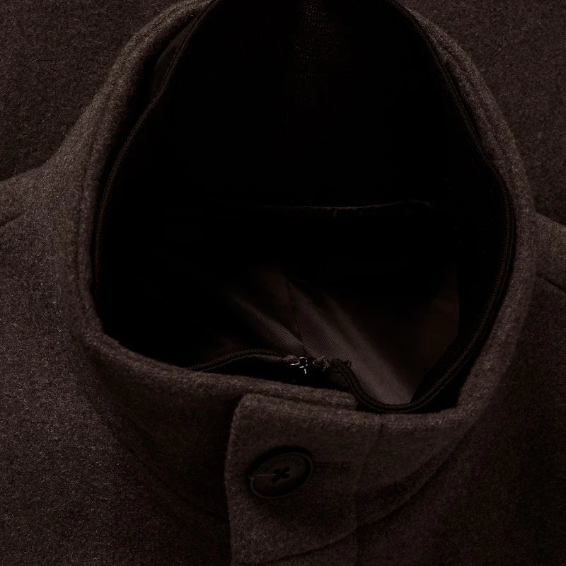 Matinique Harvey Wool Overcoat Espresso