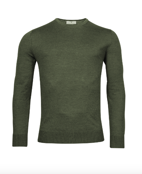 Thomas Maine Khaki Merino Wool Jumper
