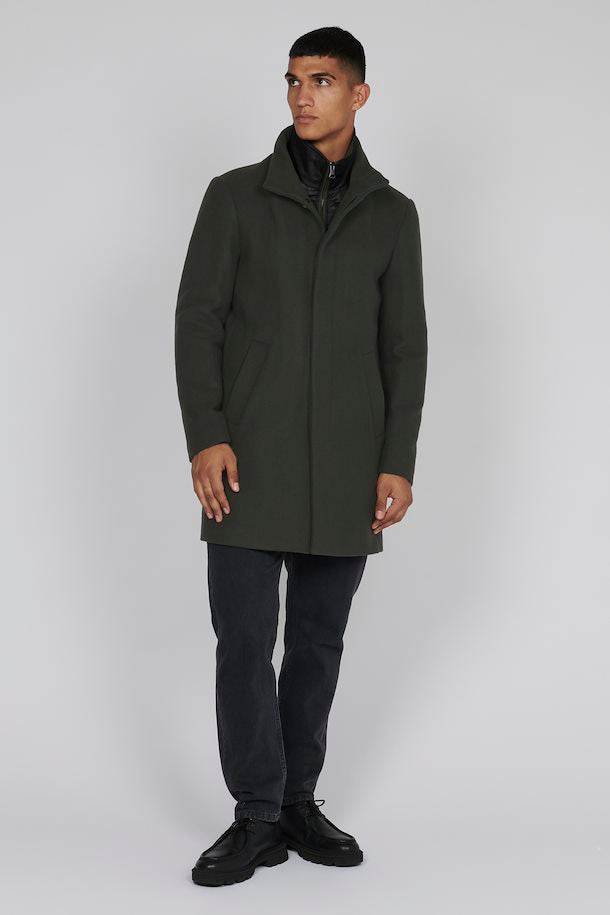Matinique Forest Night Classic Wool Coat