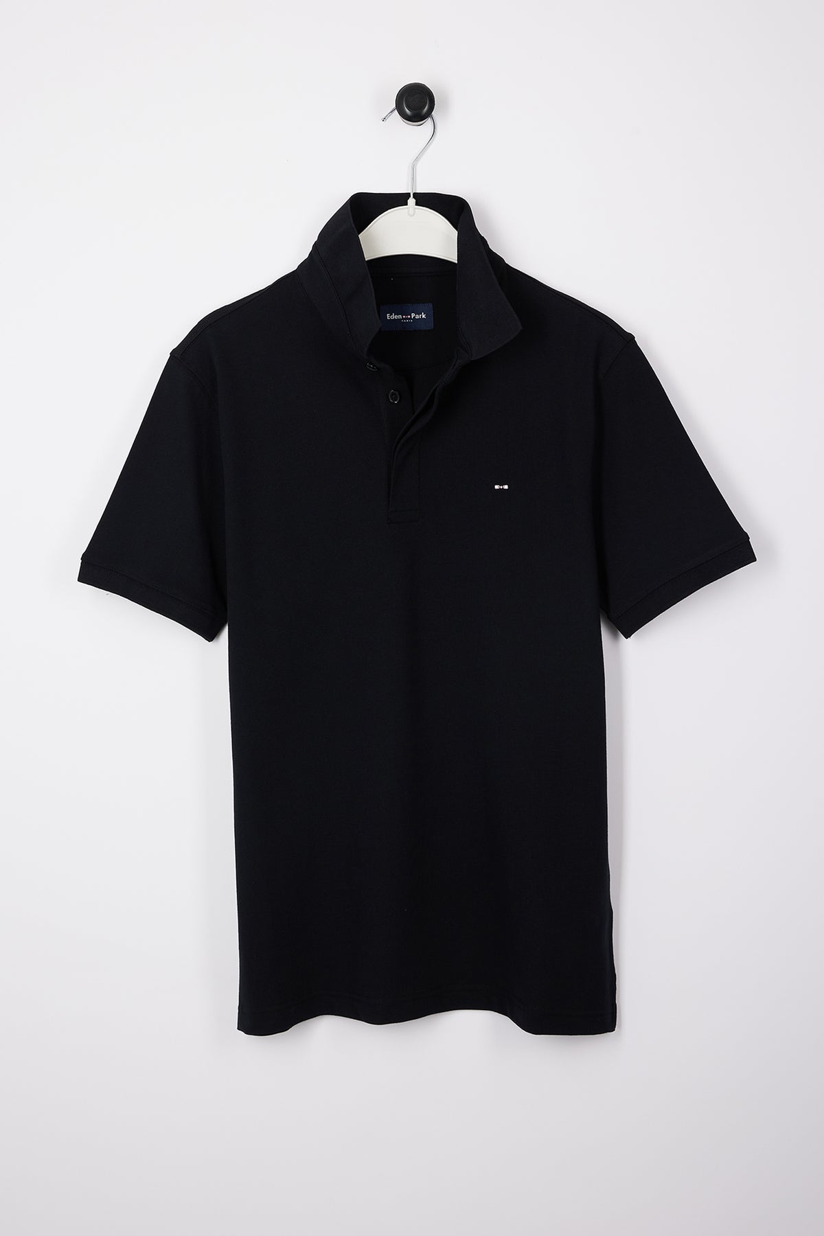 Eden Park Plan de Jeu Short Sleeve Polo - Black - photo 2