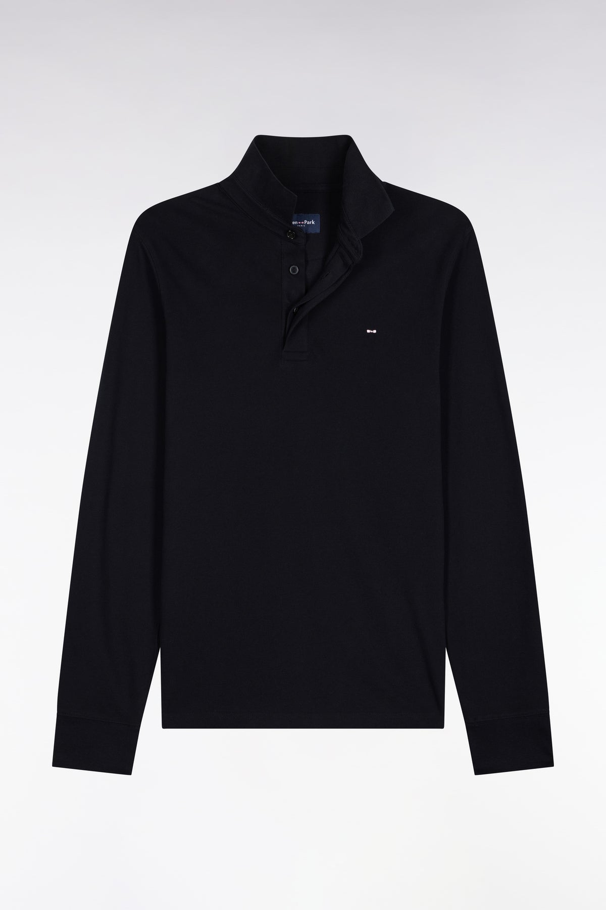 Eden Park Plan de Jeu Long Sleeve Polo - Black - photo 1