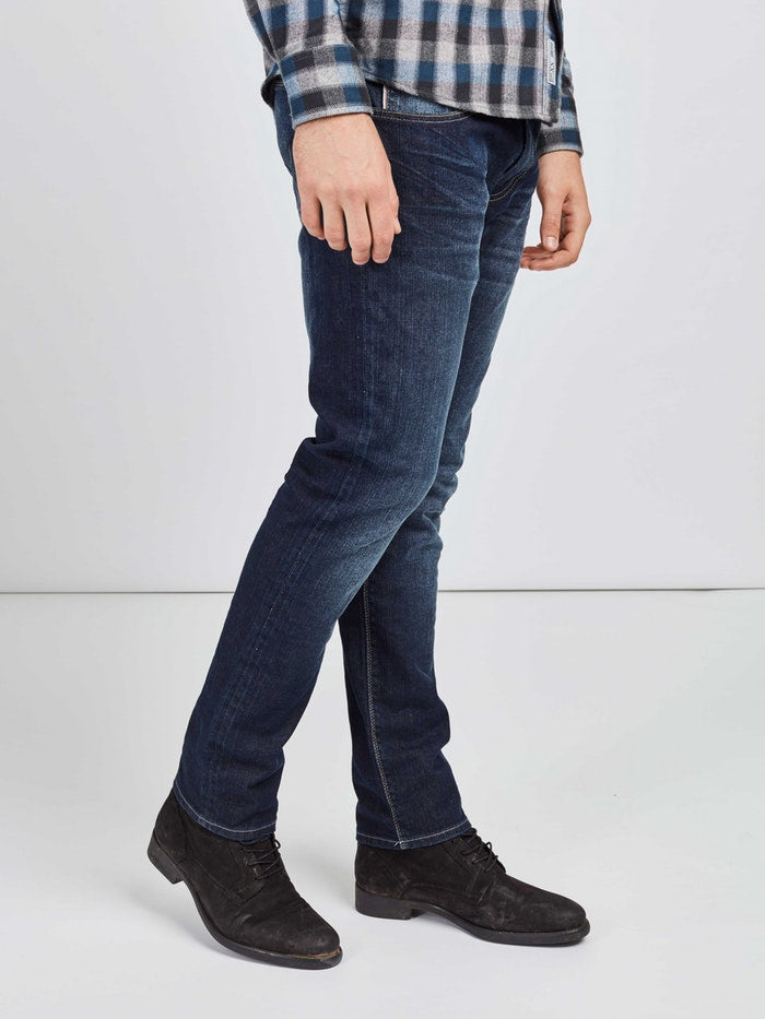 Mish Mash FLEX Dark Denim Straight Leg, Stretch Cotton Jeans at StylishGuy Men's Boutique Dublin