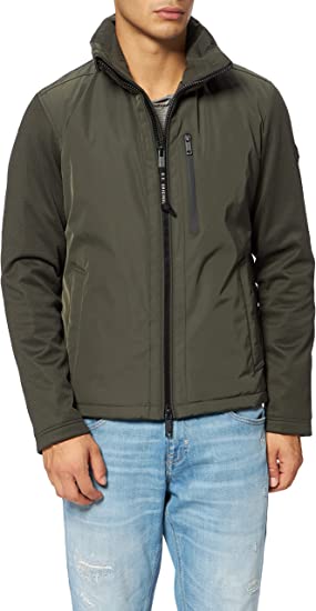 Strellson Avio Quilted jacket With Stand-Up Collar - Khaki Green
