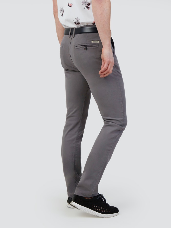 Mish Mash Charcoal Grey Chino Trousers Side View at StylishGuy Menswear