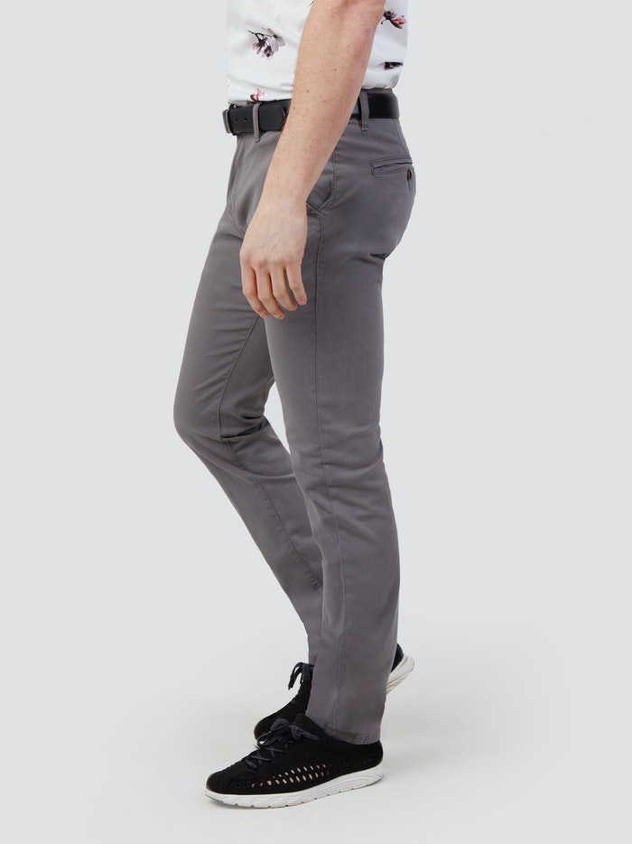 Mish Mash Charcoal Grey Chino Trousers Side View at StylishGuy Menswear