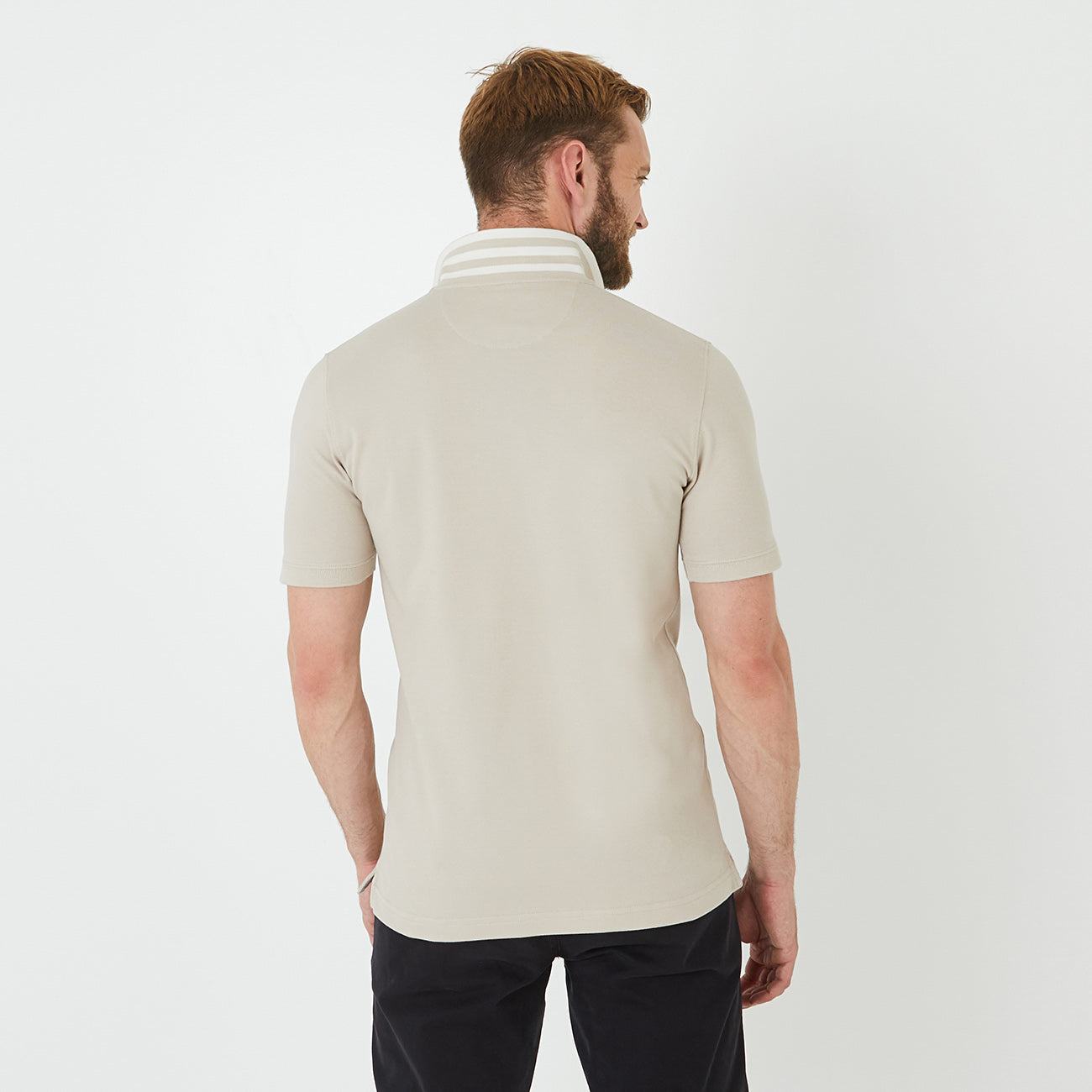 Eden Park Classic Beige Poloshirt with short sleeves and a classic collar poloshirt made from soft cotton pique. Available at StylishGuy Menswear Boutique Dublin.