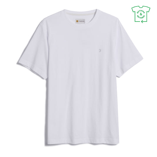 Farah casual t-shirt. A plain cotton short sleeve t-shirt in a dark grey. A wardrobe essential.