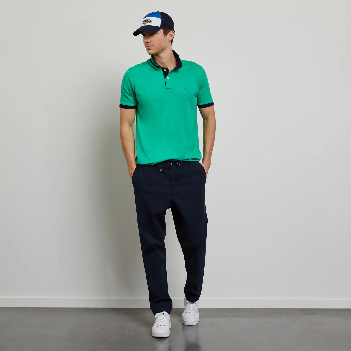 Eden Park Green Pima Cotton Polo