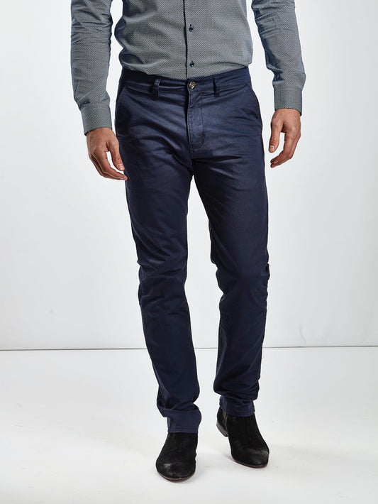 Men's Cobalt Blue Cotton Twill Chinos from Mish Mash Jeans at StylishGuy Menswear Dublin