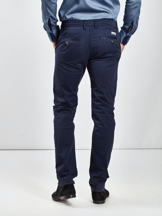 Men's Cobalt Blue Cotton Twill Chinos from Mish Mash Jeans at StylishGuy Menswear Dublin
