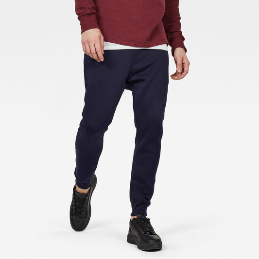 Men’s Sustainably Made Cotton Navy Tracksuit Bottom Joggers with a cuffed hem from G-Star RAW available at StylishGuy Menswear Dublin