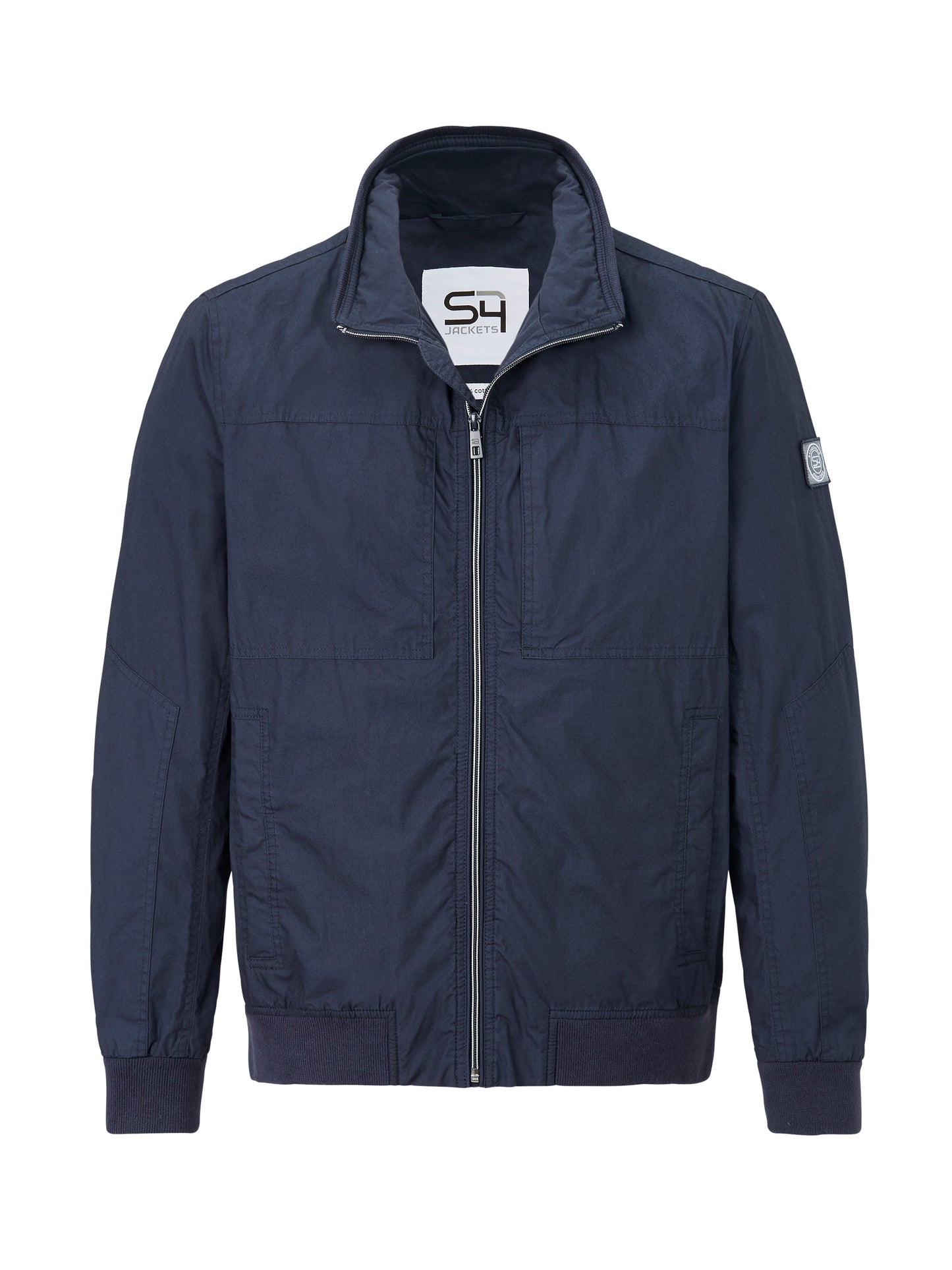 Navy cotton jacket with zip and two big pockets from German brand S4 available at StylishGuy Menswear Dublin