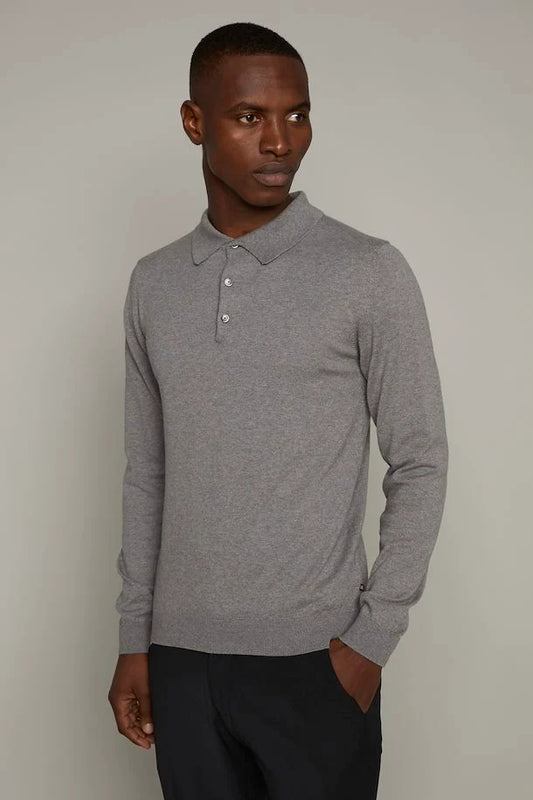 Knitted Pullover - Medium Grey